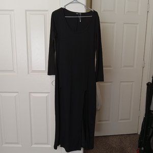 Maxi dress with thigh high slits